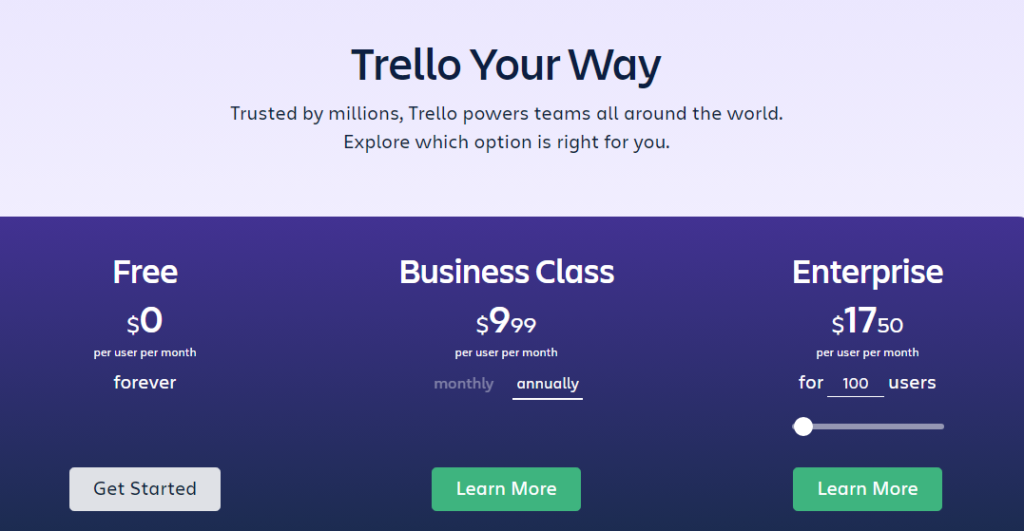 Trello Pricing